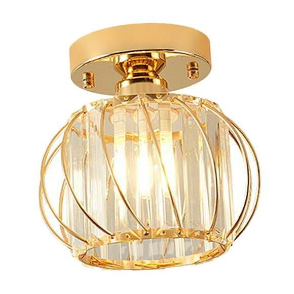 Lámpara de techo de cristal moderna LED, iluminación cercana al techo, base E27 mini Estilo D