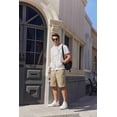 thumbnail image 4 of COOFANDY Men Casual Shorts Cotton Stretch Waist Chino Shorts Summer Beach Vacation Travel, 4 of 9