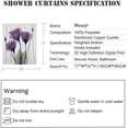 thumbnail image 4 of Juego de cortinas de ducha con flores moradas con ganchos, cortinas de ducha florales para baño, juego de decoración de baño de tela para inodoro con 12 ganchos de 72 x 72 pulgadas Namotu WMZL-2050, 4 of 6