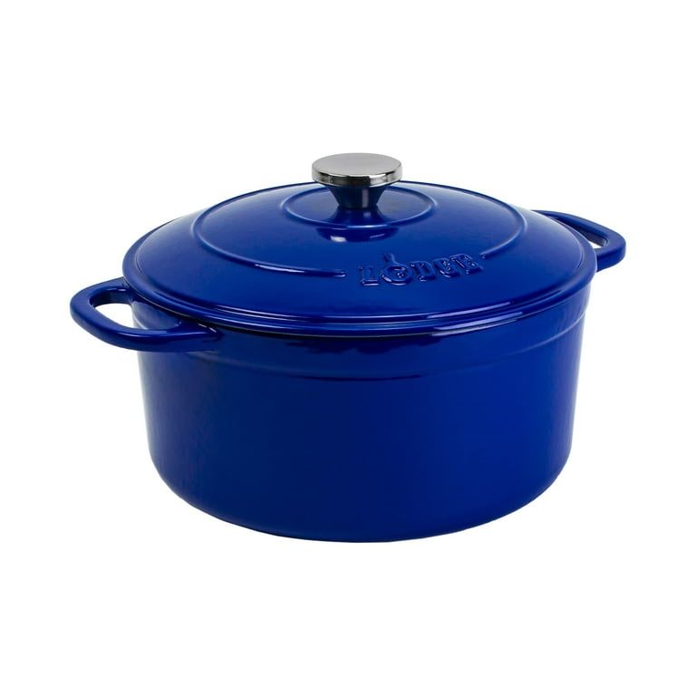 Lodge Cast Iron 7 Quart Enameled Cast Iron Oval Dutch Oven Oyster