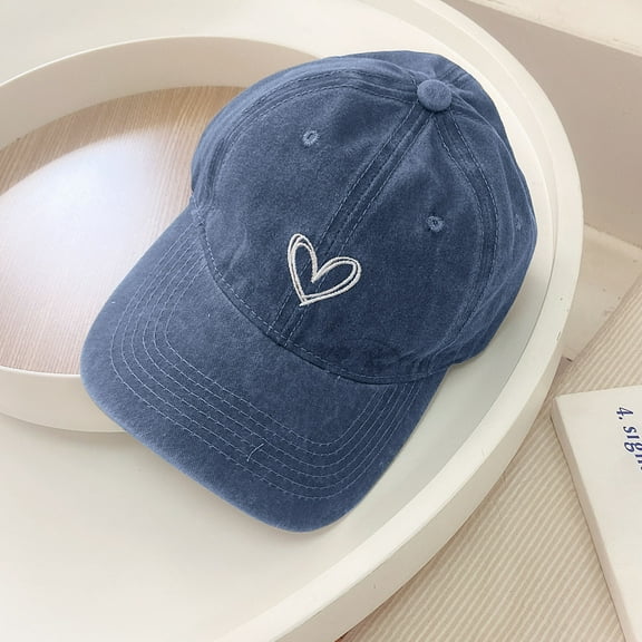 hengsof Cute Embroidery Kids Baseball Cap Adjustable Cotton Washed Vintage Cowboy Hat for Boys Girls