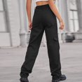 thumbnail image 5 of Sngxgn Y2K Cargo Pants for Women Low Waist Baggy Vintage Trousers Streetwear(Black,S), 5 of 7