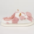 thumbnail image 6 of Fuzzy Slippers For Women Couples Men On Furry Flat Home Winter Round Toe Keep Warm Spotted Cow Slippers Shoes Warm Cozy Winter House Slippers Bedroom Indoor House Shoes, 6 of 7