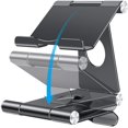 thumbnail image 4 of Support de Tablette Entièrement Pliable, CPDD Support iPad, Support de Tablette en Aluminium Réglable Compatible avec Nouvel iPad(10.2)/iPad Air/iPad Pro/iPad Mini, Tablettes Samsung, et Téléphones, Noir Noir, 4 of 8