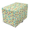 thumbnail image 1 of Geometric Dog Crate Cover, Repetitive Funny Retro Pattern with Grunge Colorful Rounds Illustration, Easy to Use Pet Kennel Cover Small Dogs Puppies Kittens, 7 Sizes, Multicolor, by Ambesonne, 1 of 1