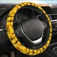 thumbnail image 4 of Kdxio Ripe Yellow Lemon Print Elastic Stretch Steering Wheel Cover,Auto Steering Wheel Cover,15 Inch Anti-Slip,Warm in Winter and Cool in Summer,Fit Suvs,Vans Cars,Trucks, 4 of 7
