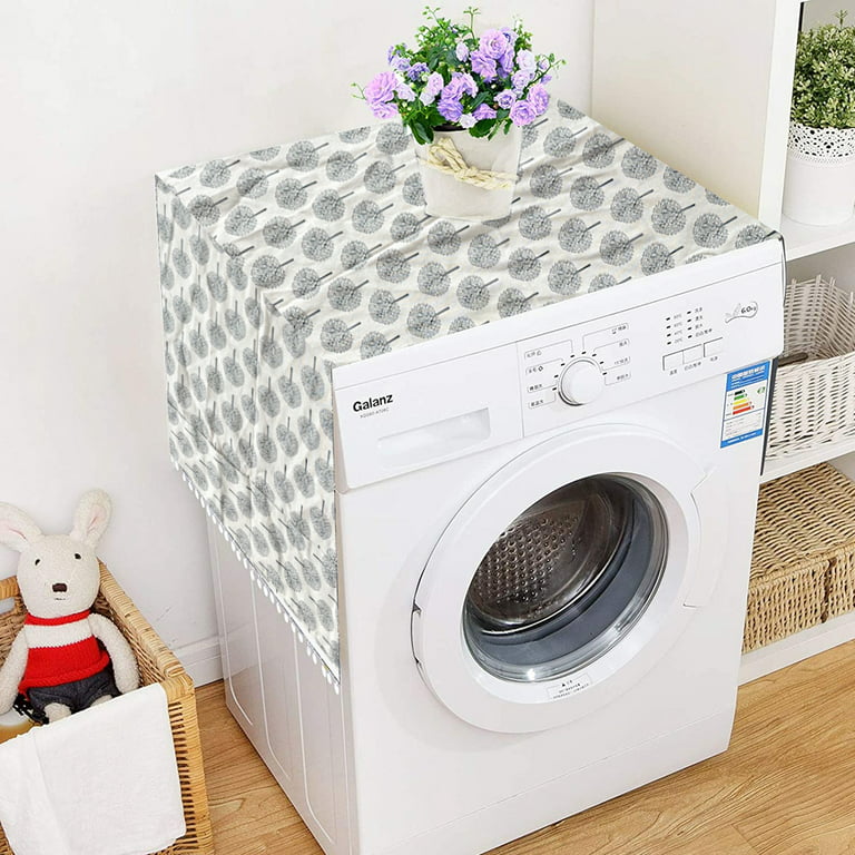 Washer and Dryer Covers for the Top, Magnet Non-slip Washing Machine Cover, Washer  Cover , Washer Top Protector for Laundry Kitchen Home,Style:Style 2; 