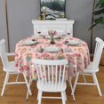 thumbnail image 2 of Princess Mushroom Castle Pattern Round Tablecloth 60"x60",Wrinkle Wipeable Table Cloth for Kitchen Dining Room Picnic Patio Party, 2 of 6