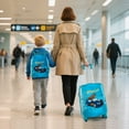 thumbnail image 2 of Costway 16" Carry-on Suitcase & 13" Backpack with 4 Spinner Wheels & Telescopic Handle With race car pattern, 2 of 10