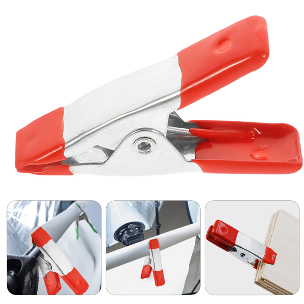 BEADCEST 30Ud Sujetadores Metálicos Para Toldos Y Carpas Camping Con Pinza De Resorte Rojo