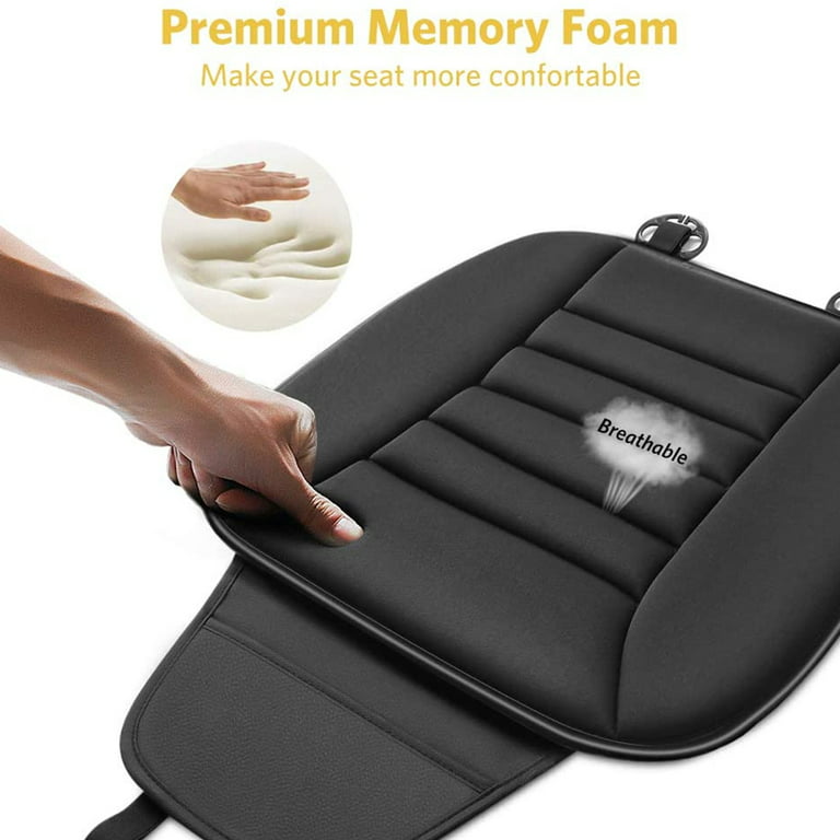 Lofty Aim Premium Car Seat Cushion, Driver Seat Cushion with Comfort Memory Foam & Non-Slip Rubber Bottom, Car Seat Pad Works with 95% of Vehicles