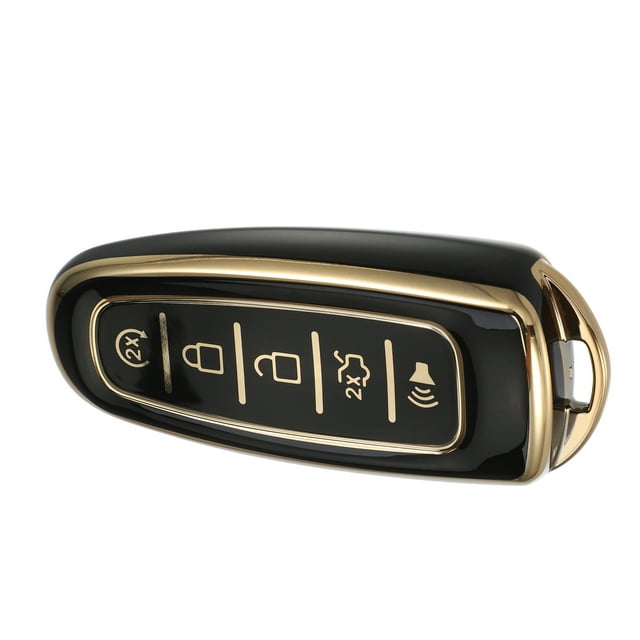 Unique Bargains Key Fob Cover for Ford C-Max Escape 5 Buttons TPU Black Remote Keyless Smart Key Fob Case Protection
