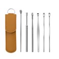 thumbnail image 1 of Spring Ear Wax Cleaner Tool Set Ear Pick Kit De Eliminación De Cera De Los Oídos Spring Ear Cuchara De Acero Inoxidable Herramienta De Limpieza De Oídos Limpiador De Curetas De Oídos Unisex Eigraketly CE008130-03, 1 of 6