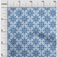 thumbnail image 2 of oneOone Rayon Medium Blue Fabric Asian Block Floral Craft Projects Decor Fabric Printed By The Yard 56 Inch Wide, 2 of 4