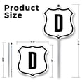 thumbnail image 2 of Letter D (2 Pack) 12 inch X 12 inch Shield Shaped Rust-Free Aluminum Metal Signs with Aluminum Mounting Stakes Weather Resistant Made in the USA, 2 of 8