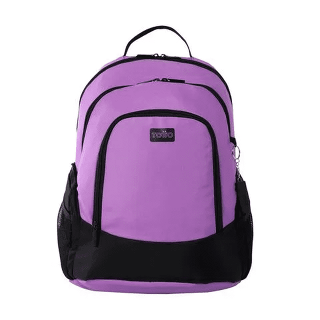TOTTO Mochila Ergonómica Grande Porta Laptop 16 con Bolsillo para Botella | Escuela - Oficina - Viaj violeta M