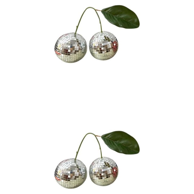 Yuarrent Cherry Disco Balls Kawaii Mirror Glass Circle Sala de estar Decoración para el hogar Bar Type3 NO3
