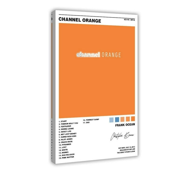 Frank Poster Ocean Channel Orange Album Cover Poster Canvas Poster Wall Art Decor Print Picture Paintings for Living Room Bedroom Decoration