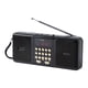 thumbnail image 1 of Radio portátil recargable, robusta, compacta y ligera con altavoz Bluetooth Negro, 1 of 8