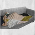 thumbnail image 6 of Geometric Soft Flannel Fleece Blanket, Abstract Composition Hand Drawn Vintage Texture Dots Lines Triangles Modern Art, Cozy Plush for Indoor and Outdoor Use, 60" x 80", Multicolor, by Ambesonne, 6 of 6