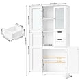 thumbnail image 2 of Homfa Kitchen Pantry Storage Cabinet, 67" White Pantry Cabinet with Doors and Removable Drawers, Freestanding Cupboard for Dining Room, 2 of 7