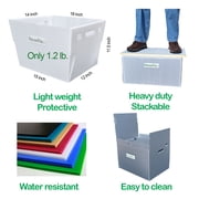 ReusePac 18x14x12in Reusable Foldable Boxes 4 Pack off White