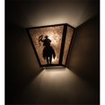 thumbnail image 1 of Meyda 174700 13 in. Range Riders Wall Sconce, Timeless Bronze & Silver Mica, 1 of 1