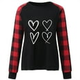 thumbnail image 4 of POTETI Valentine Clothes Women Womens Blouses 3/4 Sleeve,Womens Red Valentines Day Gifts for Girlfriend Tees Heart Print Casual Crew Neck Tops, 4 of 4