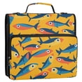 thumbnail image 5 of FORMRS Zipper Binder with Shoulder Strap 2-inch Ring 500 Sheet Capacity File Bag, Yellow Sardines Pattern, 5 of 5