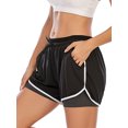 thumbnail image 1 of YouLoveIt Women's Yoga Shorts Casual Ladies Beach Summer Shorts Double-layer High Waist Workout Yoga Shorts Pants Active Running Shorts with Pockets, 1 of 7