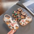 thumbnail image 4 of NOKIO Girls' T-Strap Sandals Girls' Comfort Sandals Girls' Boho Sandals Children's Girls Sandals Summer Shattered Bow Fashion Package Head Daily With The Set Of Dress Shoes, 4 of 7