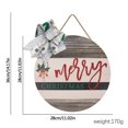Christmas Wooden Hanging Christmas Wall Decoration Pendant Bow Round