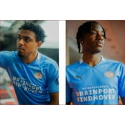 new Puma PSV Eindhoven men soccer jersey away shirt 758676 03 blue Drycell S $90