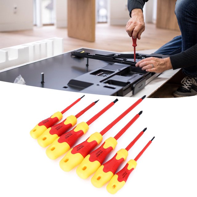 Destornillador Magnético, Destornillador Aislado De 7 Piezas, Para Reparación De Teléfonos De Electricista ZAQW Screwdriver