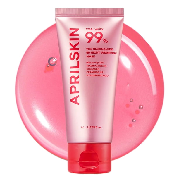 APRILSKIN Mascarilla Nocturna Envolvente Txa Niacinamide 99 | 99% de Txa+Niacinamida de Alta Pureza para Unificar El Tono de La Piel | Potenciador Nocturno de La Piel para El Cuidado Tonificante, Reaf