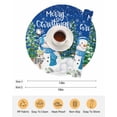 thumbnail image 6 of 15 Inch Round Placemats Set of 6, Blue Christmas Non Slip Heat Insulation PP Table Mats, Xmas Snowman Pine Trees Elk Snowflake Washable Place Mats for Kitchen Dining Party Table Decor, 6 of 7