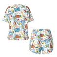 thumbnail image 2 of Sigee Summer Stamp for Sleepwear Casual Pjs with Pockets Women's Pajamas Sets Shorts 2 Piece Short Sleeve Lounge Sets Large, 2 of 9