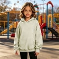 thumbnail image 3 of Mitankcoo Girls Oversized Pullover Hoodie Basic Long Sleeve Sweatshirt with Kangaroo Pocket for Casual, 3 of 8