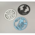 thumbnail image 2 of Nautical Elegance - Set of 3 Cast Iron Table Trivets - Mermaid, Anchor, Compass Rose - Decorative Kitchen DÃ©cor and Wall Hangings - 7.75 Inches in Diameter, 2 of 4
