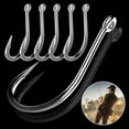 thumbnail image 5 of 500pcs 2-6# Size Band Sharp Accessoies Circle Extra Strength Fishing Hooks Octopus Barb 5, 5 of 8