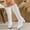White, variant on Women's Knee High Boots Square Toe Block Heel Side Zip Faux Leather Tall Booties Casual Daily Wear Soft Comfy Shoes Fall Winter Botines Mujer