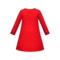 thumbnail image 2 of Robe Fille Rouge Noël Papillon Doré Nœud Papillon Manches Longues Coton 4 Ans, 2 of 5