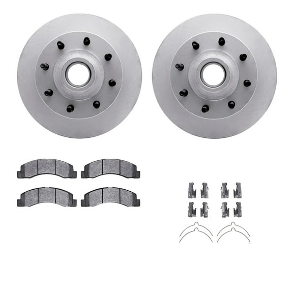 Dynamic Friction Company Front Geospec Brake Rotors with Ultimate Duty Performance Brake Pads includes Hardware 4412-54051