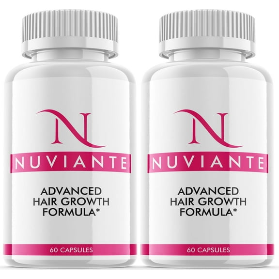 (2 Pack) Nuviante - Dietary Supplement for Hair Support - Revive and Nourish Hair Growth Advanced Formula - Boost Shine & Thickness - 120 Capsules