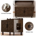 thumbnail image 5 of ROGALIS 55'' Cat Litter Box Enclosure with 2 Shelves and Charging Sockets, Wooden Cat House Hidden Litter Box Furniture, Large Indoor Cabinet for Livingroom and Entryway, Brown, 5 of 7