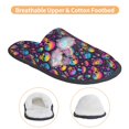 thumbnail image 3 of Fotbe rainbow color mushroom Skull Pattern Women's Fuzzy Slippers Plush Slippers Fluffy Winter House Shoes Indoor and Outdoor-Medium, 3 of 8