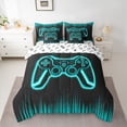 thumbnail image 2 of Castle Fairy Teens Video Game Twin Bedding Sets,Honeycomb Stripes Bedding Comforter Set, 2 of 8