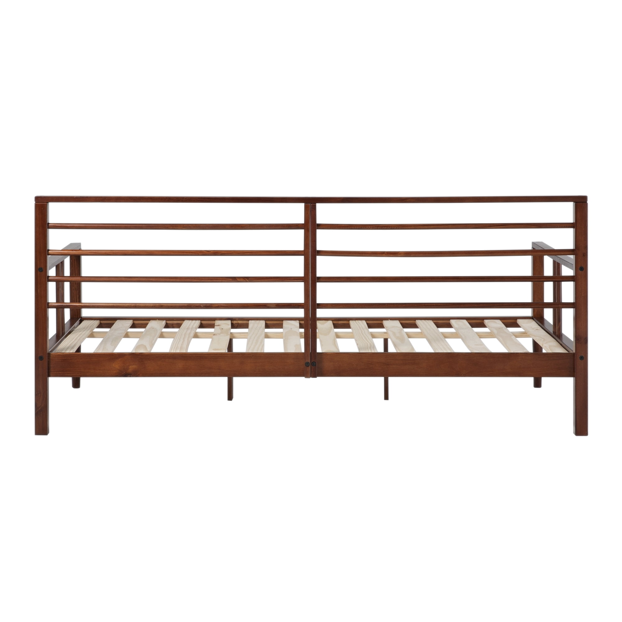 Walker Edison Mid-Century Miller Solid Wood Spindle Daybed, Walnut