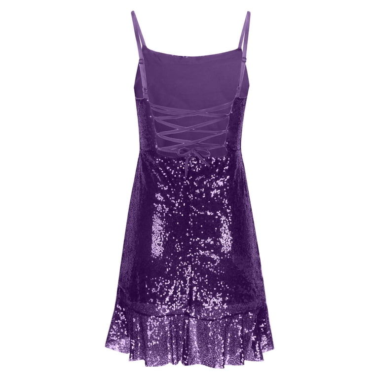 ever pretty formal dresses Dropwaist Sequin Mini Dress – Cotton Candy LA main image 0