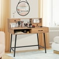 thumbnail image 5 of Costway Makeup Vanity Table Computer Writing Desk Storage with Drawer Shelf Industrial, 5 of 10